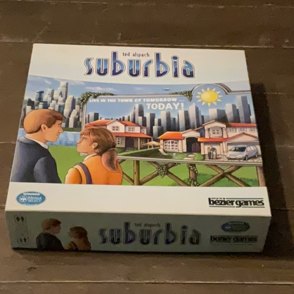 Suburbia Board Game - Blue and White